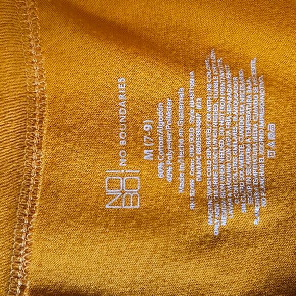 No Boundaries Shirt Scoop Neck Long Sleeve Mustard Medium 15, 25, .22 - Picture 3 of 4